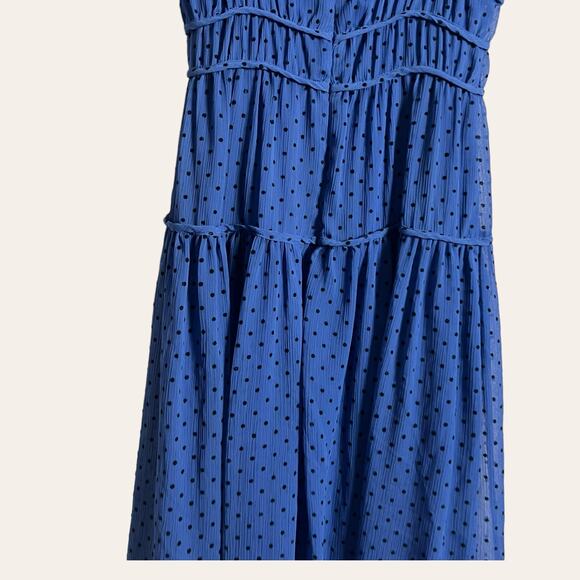 La Maison Talulah Sorrento Blue Polka Dot Print Sweetheart Midi Dress Size S - Picture 12 of 14